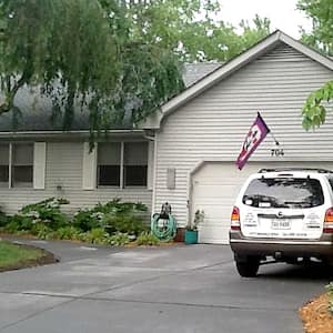 Car in driveway